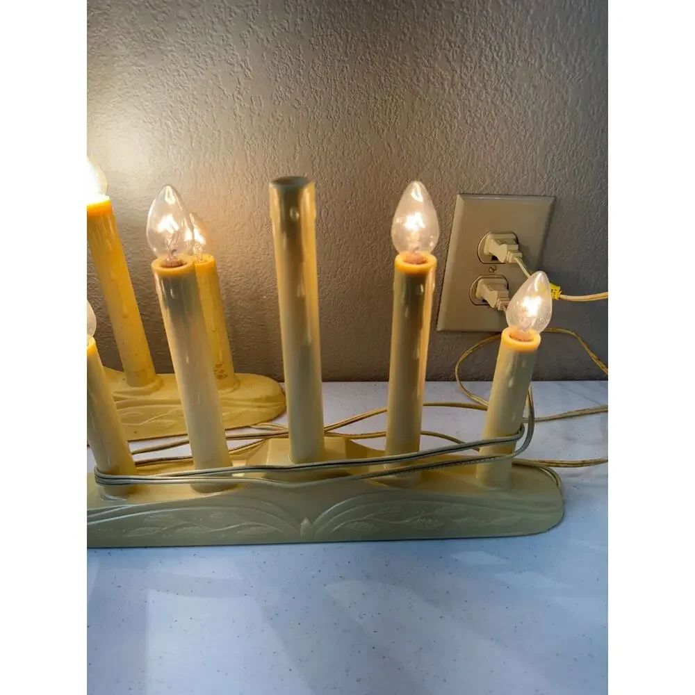 Beacon 5 Light Window Candolier Electric Candelabra Christmas Candles - Lot of 2